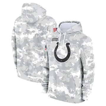 Men's Indianapolis Colts Arctic Camo 2024 Salute to Service Club Fleece Pullover Hoodie By Nike