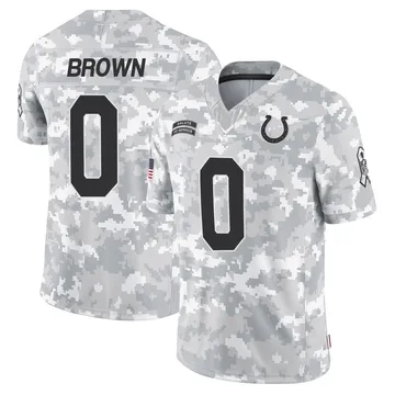 Youth Indianapolis Colts Austin Brown Arctic Camo Limited 2024 Salute to Service Jersey By Nike
